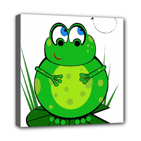 Green Frog Mini Canvas 8  X 8  by Valentinaart