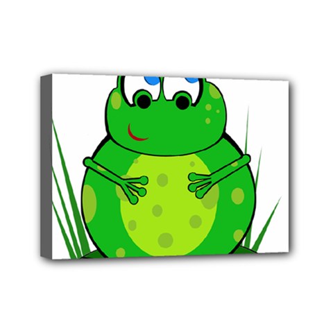 Green Frog Mini Canvas 7  X 5  by Valentinaart