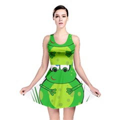 Green Frog Reversible Skater Dress by Valentinaart