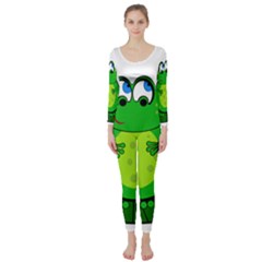 Green Frog Long Sleeve Catsuit by Valentinaart