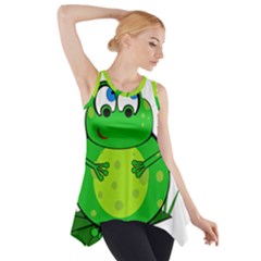 Green Frog Side Drop Tank Tunic by Valentinaart