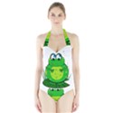 Green Frog Halter Swimsuit View1