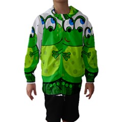 Green Frog Hooded Wind Breaker (kids) by Valentinaart