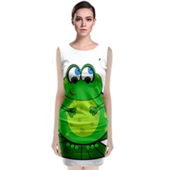 Green Frog Classic Sleeveless Midi Dress by Valentinaart