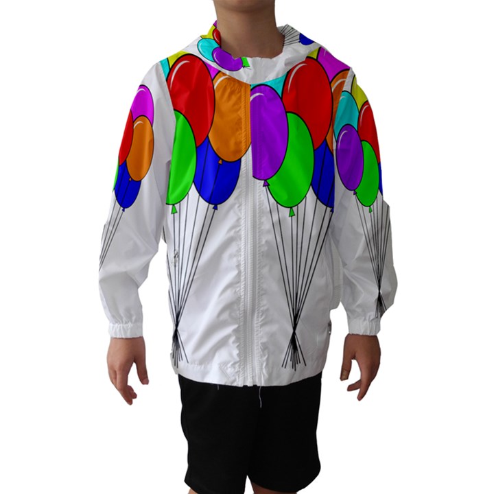 Colorful Balloons Hooded Wind Breaker (Kids)