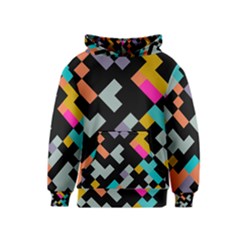 Connected Shapes                                                                             Kid s Pullover Hoodie by LalyLauraFLM