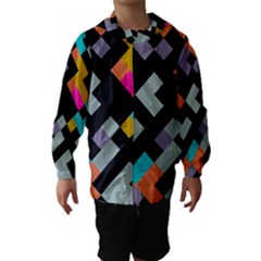 Connected Shapes                                                                             Hooded Wind Breaker (kids) by LalyLauraFLM