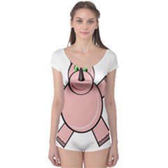 Pink Rhino Boyleg Leotard  by Valentinaart