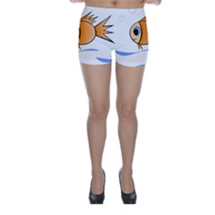 Cute Fish Skinny Shorts by Valentinaart