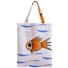 Cute Fish Zipper Classic Tote Bag by Valentinaart