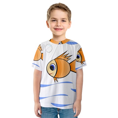 Cute Fish Kid s Sport Mesh Tee by Valentinaart