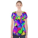 Colorful shapes              Short Sleeve Front Detail Top View1