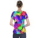 Colorful shapes              Short Sleeve Front Detail Top View2