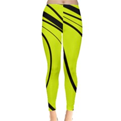 Yellow decorative design Leggings 