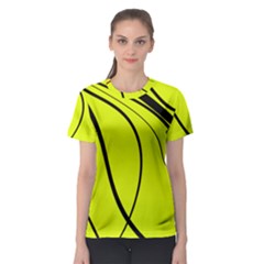 Yellow decorative design Women s Sport Mesh Tee