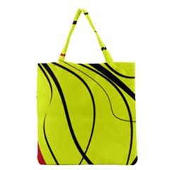 Yellow decorative design Grocery Tote Bag