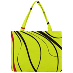 Yellow decorative design Mini Tote Bag