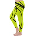 Yellow decorative design Winter Leggings  View2