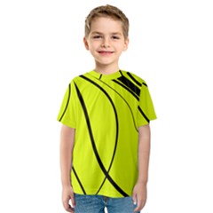 Yellow decorative design Kid s Sport Mesh Tee