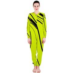 Yellow decorative design OnePiece Jumpsuit (Ladies) 