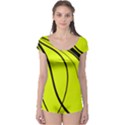 Yellow decorative design Boyleg Leotard  View1