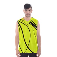 Yellow Decorative Design Men s Basketball Tank Top by Valentinaart