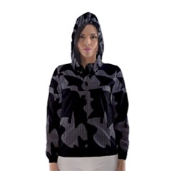 Decorative Elegant Design Hooded Wind Breaker (women) by Valentinaart