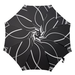 Black And White Elegant Design Hook Handle Umbrellas (large) by Valentinaart