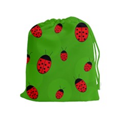 Ladybugs Drawstring Pouches (extra Large) by Valentinaart