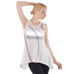 Pink Elegant Lines Side Drop Tank Tunic by Valentinaart