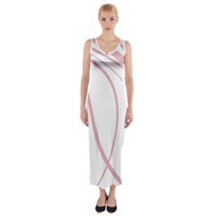 Pink Elegant Lines Fitted Maxi Dress by Valentinaart