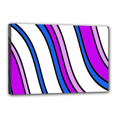 Purple Lines Canvas 18  X 12  by Valentinaart