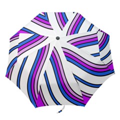 Purple Lines Folding Umbrellas by Valentinaart