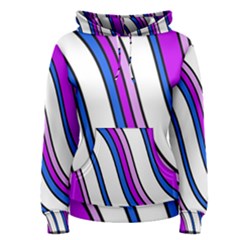 Purple Lines Women s Pullover Hoodie by Valentinaart