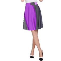 Purple Elegant Lines A-line Skirt by Valentinaart