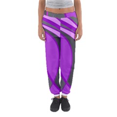 Purple Elegant Lines Women s Jogger Sweatpants by Valentinaart