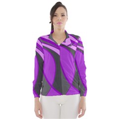 Purple Elegant Lines Wind Breaker (women) by Valentinaart