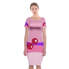 Decorative Abstraction Classic Short Sleeve Midi Dress by Valentinaart