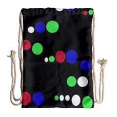 Colorful Dots Drawstring Bag (large) by Valentinaart