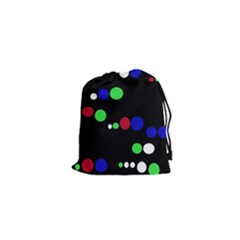 Colorful Dots Drawstring Pouches (xs)  by Valentinaart