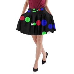 Colorful Dots A-line Pocket Skirt by Valentinaart