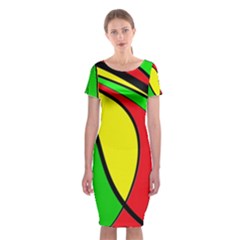 Colors Of Jamaica Classic Short Sleeve Midi Dress by Valentinaart