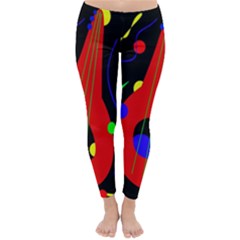 Abstract Guitar  Winter Leggings  by Valentinaart