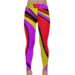 Colorful Lines Yoga Leggings by Valentinaart