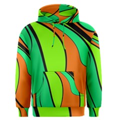 Green And Orange Men s Pullover Hoodie by Valentinaart