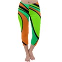 Green and orange Capri Winter Leggings  View1