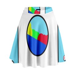 Washing Machine  High Waist Skirt by Valentinaart