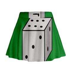 Dice  Mini Flare Skirt by Valentinaart