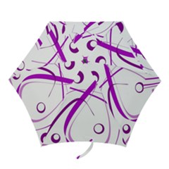 Purple Elegant Design Mini Folding Umbrellas by Valentinaart