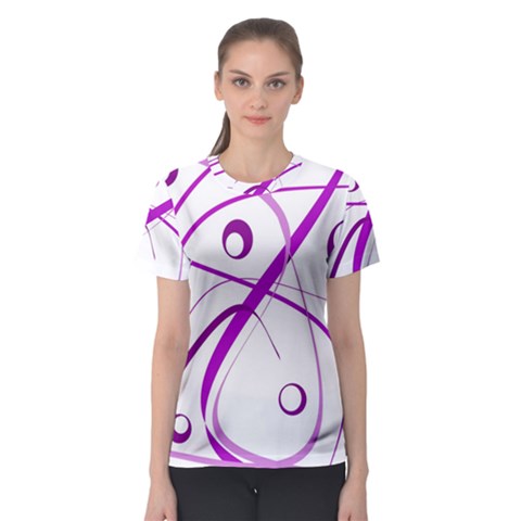 Purple Elegant Design Women s Sport Mesh Tee by Valentinaart